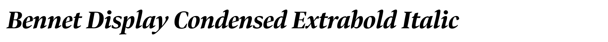 Bennet Display Condensed Extrabold Italic image